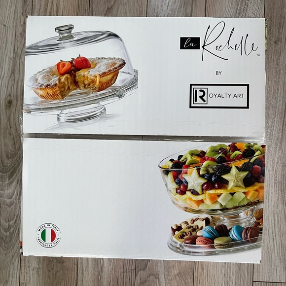 Glass dome with server platter - Picture 4 of 5